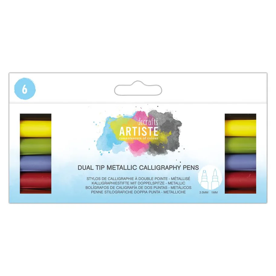 Set of dual tip calligraphy pens