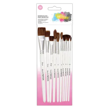 Watercolour Paint Brush Set (10stk.)