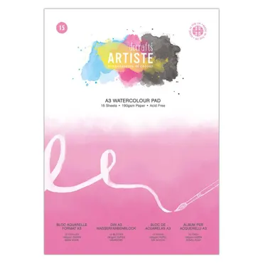 A3 Watercolour Pad 190gsm 15 Sheets