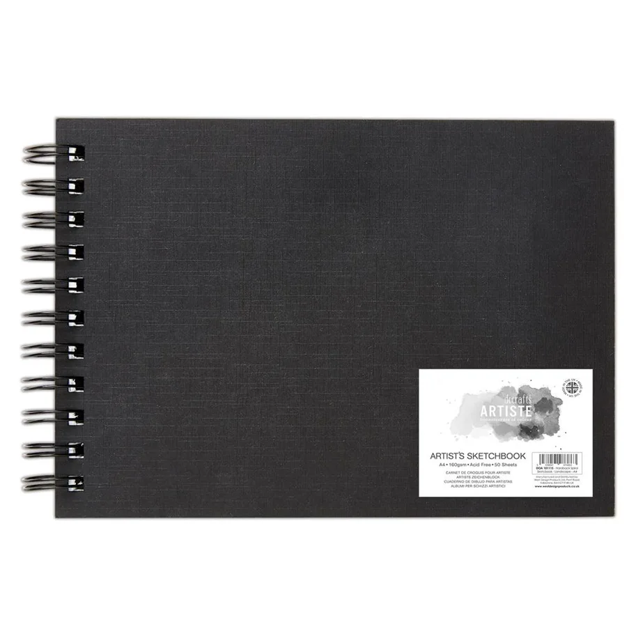 Hardback Spiral Sketchbook - Landscape - A4