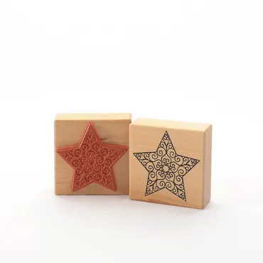 Motivstempel-Stern mit Kringel