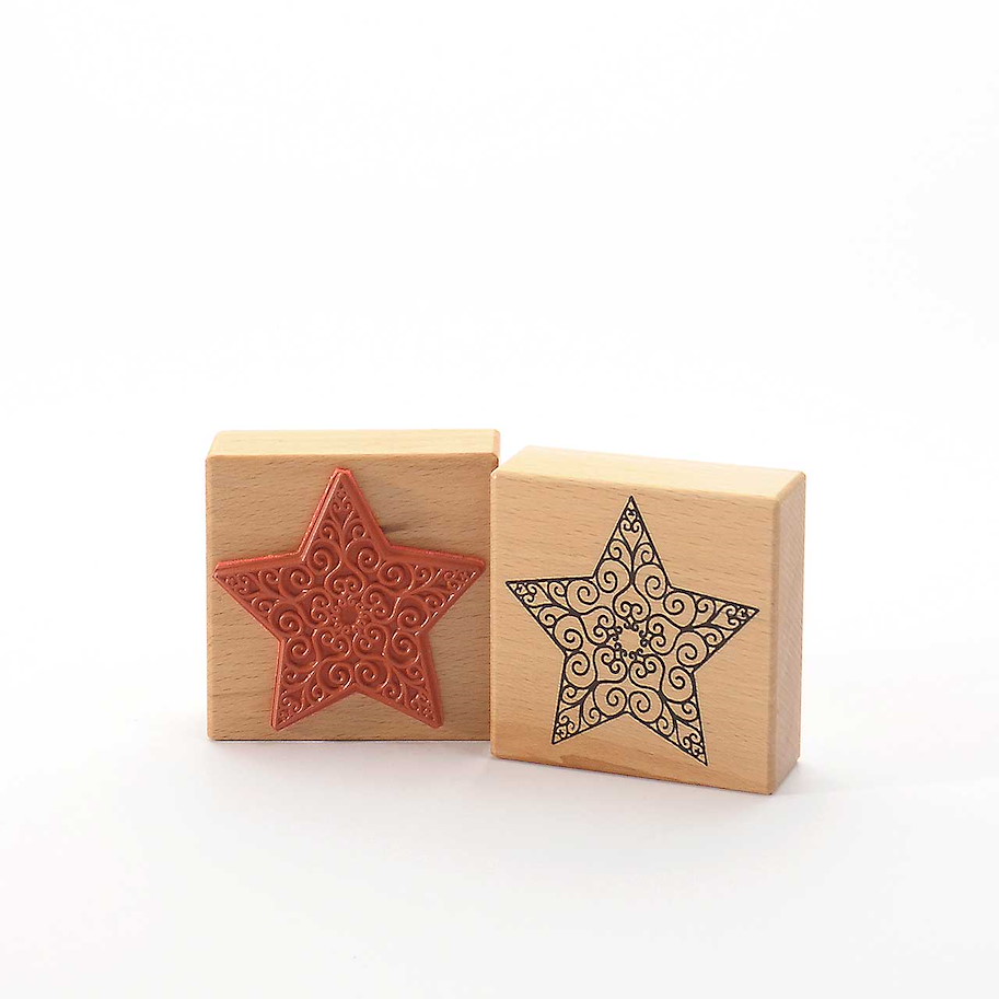 Motivstempel-Stern mit Kringel