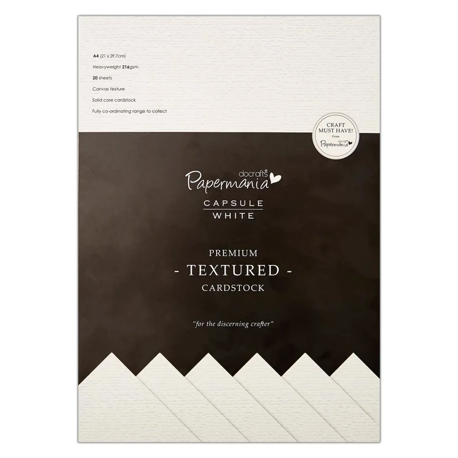 Papermania A4 Premium Cardstock-Textured White 