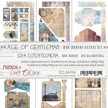 CRAFT O'CLOCK-AGE OF GENTLEMAN - JUNK JOURNAL EXTRAS SET