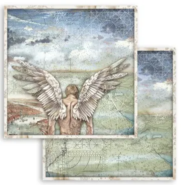 Stamperia Sir Vagabond Wings 12x12 Inch Paper Sheet