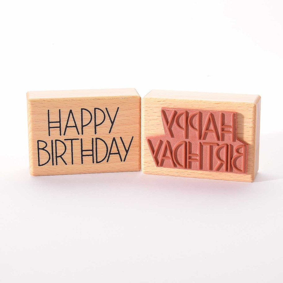 Heindesign Motivstempel Text-Happy Birthday 