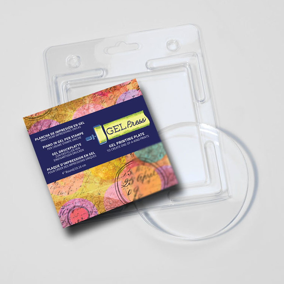 Gel Press-Gel printing plate Round 10.16cm