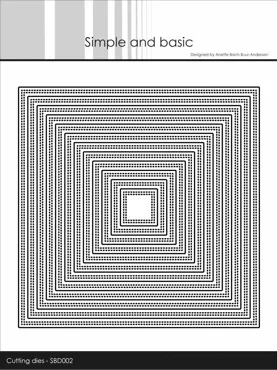 Simple and Basic Double Pierced Square Metal Dies