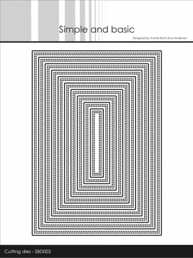 Simple and Basic Double Pierced Rectangle Metal Dies