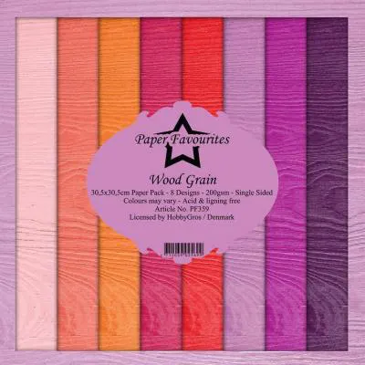 Paper Favourites Wood Grain 12x12 Inch Paper Pack