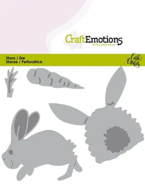 CraftEmotions Die - Bunny 1 - rabbit with carrot