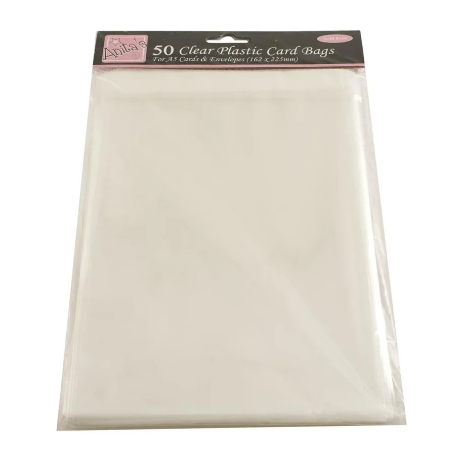Anita's A5 Clear Plastic Card Bags (50pk) 