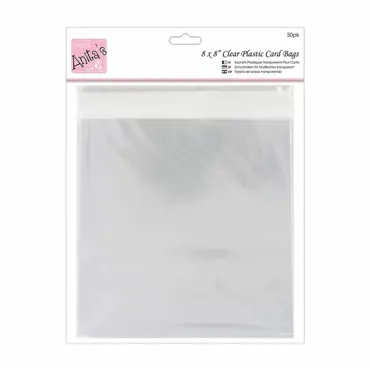 Anita's Clear Plastic Card Bags 8x8 Inch (50pk)