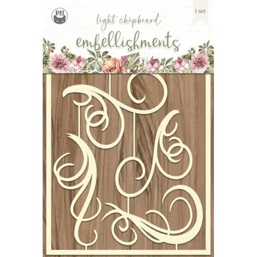 P13-LIGHT CHIPBOARD EMBELLISHMENTS ALWAYS AND FOREVER 01, 4X6"