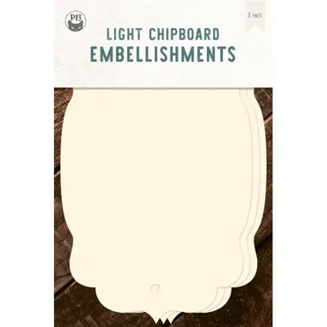 P13-LIGHT CHIPBOARD ALBUM BASE TAGS 04, 4X6"
