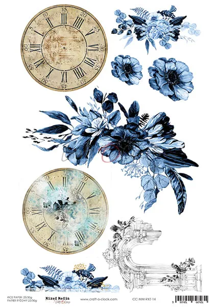 CRAFT O'CLOCK - MM - RICE PAPER - 14 - A4 SHEET