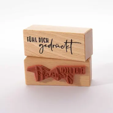 Heindesign Motivstempel Titel: Fühl Dich gedrückt