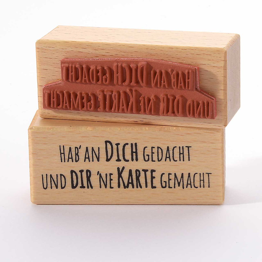 Heindesign Motivstempel-Hab an Dich gedacht und Dir ’ne Karte gemacht