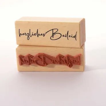 Heindesign Motivstempel Titel: herzliches Beileid