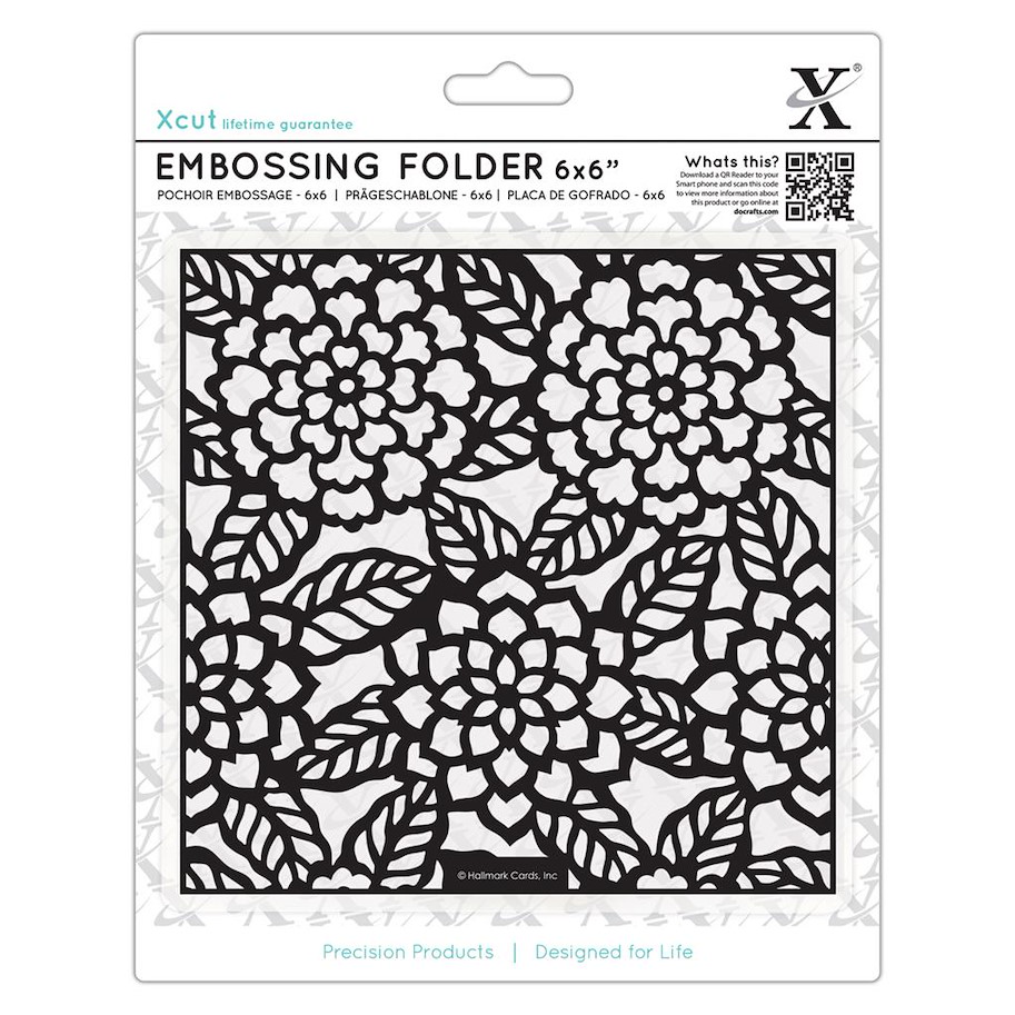 XCU EMBOSSING FOLDER - CHRYSANTHEMUMS 6 X 6"
