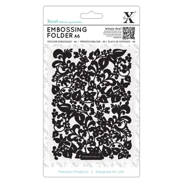 XCU EMBOSSING FOLDER - SWEEPING FLORALS A6