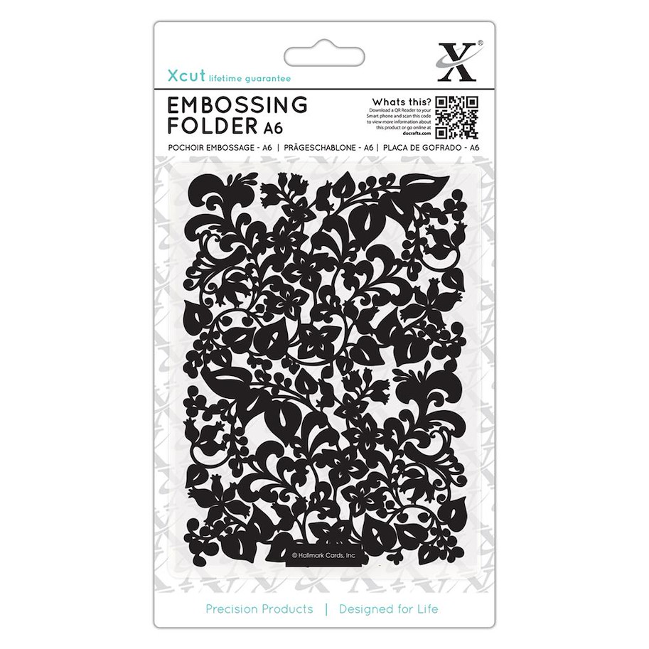 XCU EMBOSSING FOLDER - SWEEPING FLORALS A6