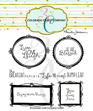 Colorado Craft Company-Clear Stamp-Wall Words