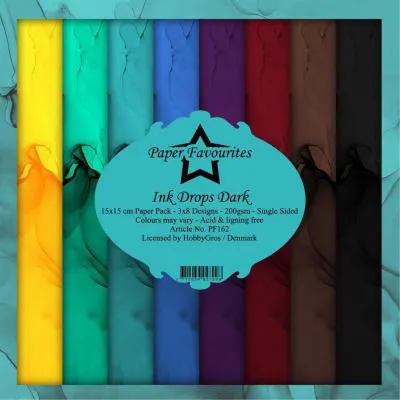 Paper Favourites Ink Drops Dark 12x12 Inch Paper Pack 