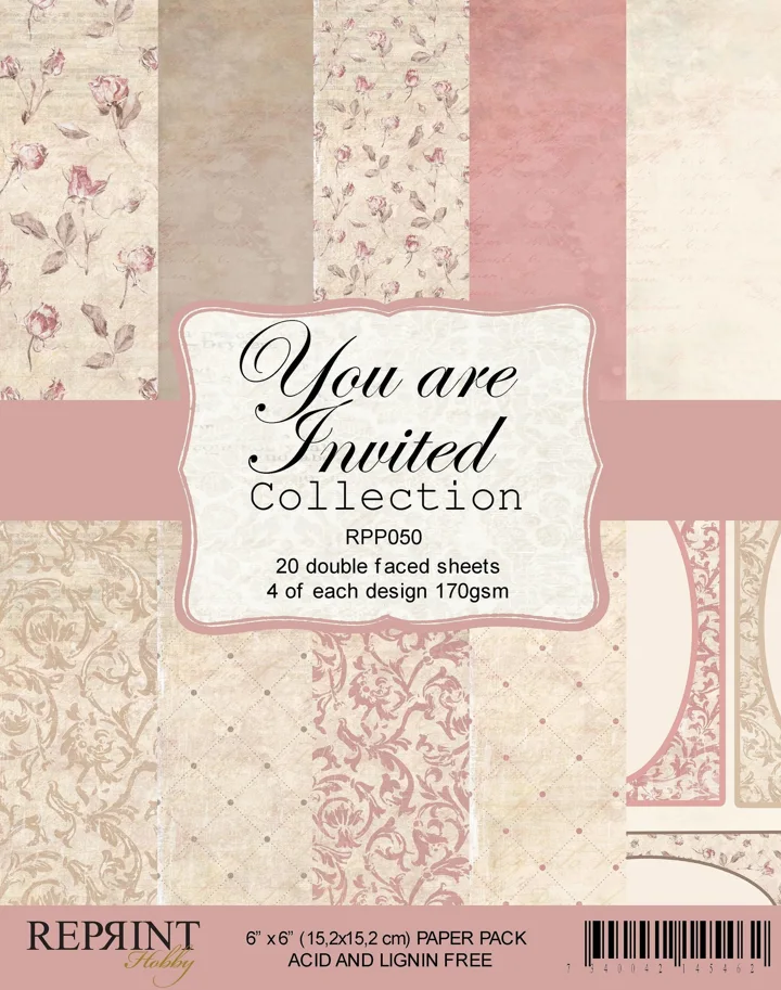 Reprint You are Invited Collection 6x6 Inch Paper Pack 