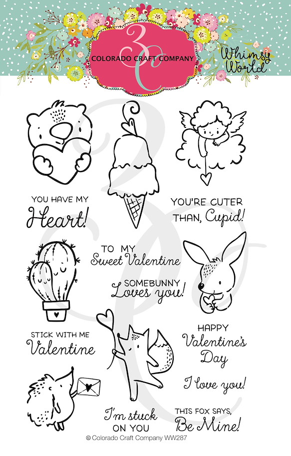 Whimsy World~Mini Love Cards-Clear Stamp