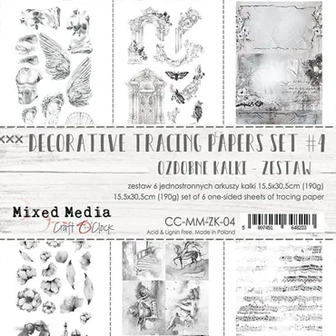 CRAFT O'CLOCK - MM - DECORATIVE TRACING PAPERS SET - 04