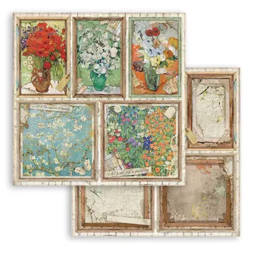 Stamperia Atelier Cards 12x12 Inch Paper Sheet