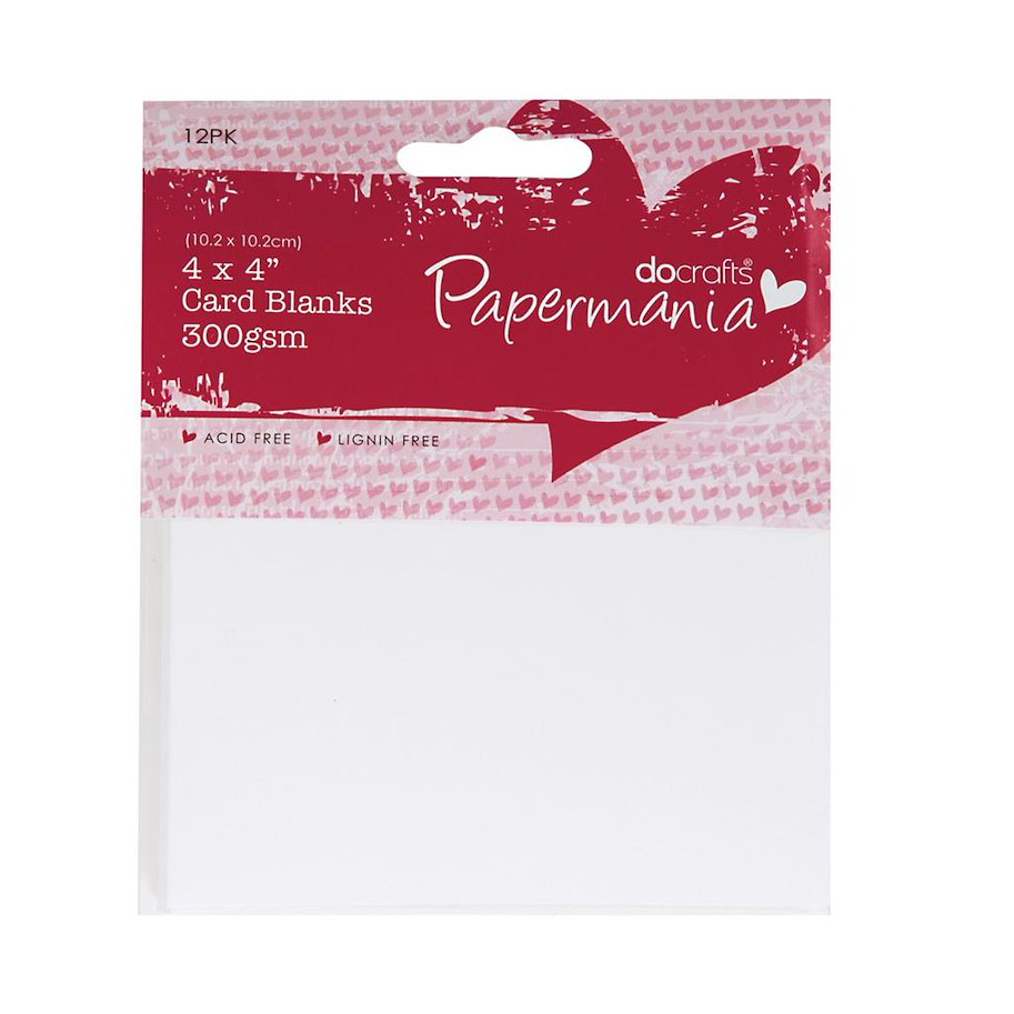 Papermania Cards & Envelopes 4x4 Inch/10,2 x 10,2 cm White 