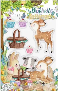 Craft Consortium Bluebells and Buttercups Picnic Clear Stamps