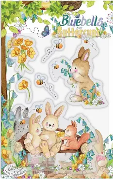 Craft Consortium Bluebells and Buttercups Bench Clear Stamps