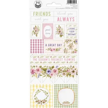 P13-STICKER SHEET STITCHED WITH LOVE 02, 10,5 X 23CM