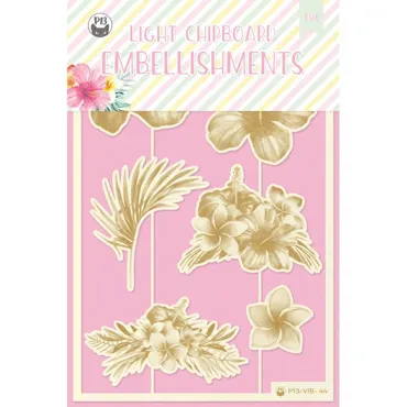 P13-LIGHT CHIPBOARD EMBELLISHMENTS SUMMER VIBES 01, 7PCS
