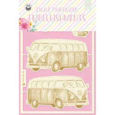 P13-LIGHT CHIPBOARD EMBELLISHMENTS SUMMER VIBES 03, 4PCS