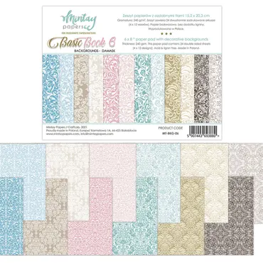 MINTAY PAPERS - 6 X 8 BASIC BOOK - BACKGROUNDS - DAMASK