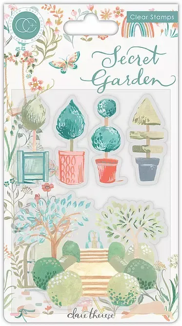 Craft Consortium Secret Garden Topiary Clear Stamps