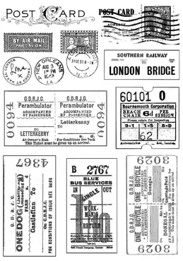 Crafty Individuals Vintage Tickets and Postmarks Unmounted Rubber Stamps