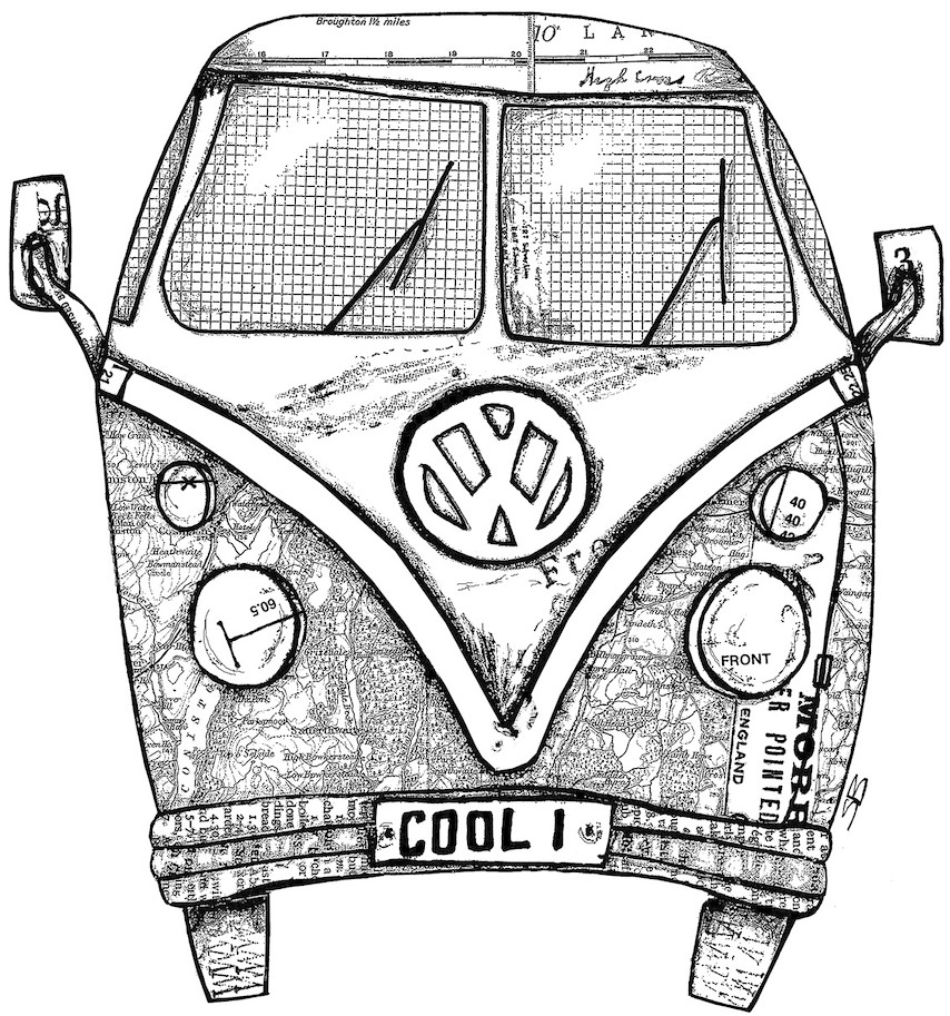 Crafty Individuals Camper Van COOL 1 Unmounted Rubber Stamps