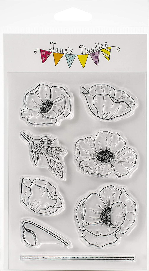Jane's Doodles Poppy Clear Stamps