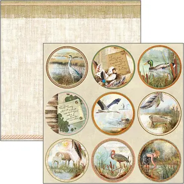 CIAO BELLA DELTA MEDALLIONS PAPER SHEET 12"X12"