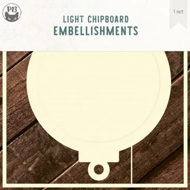 P13-LIGHT CHIPBOARD DECO BASE BAUBLE, 6X6", 1SET