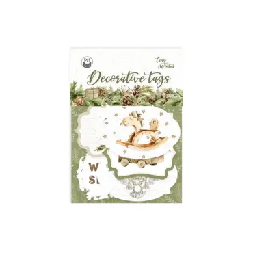 P13-DECORATIVE TAGS COSY WINTER 04, 6PCS
