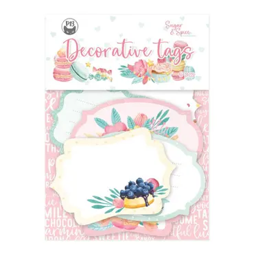 P13-DECORATIVE TAGS SUGAR AND SPICE 04, 6PCS.