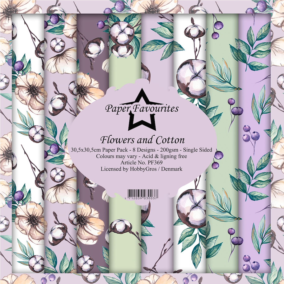Paper Favourites Flowers and Cotton 12x12 Inch Paper Pack