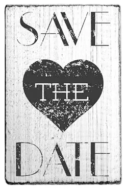 Colop Save the Date Heart Vintage Rubber Stamps