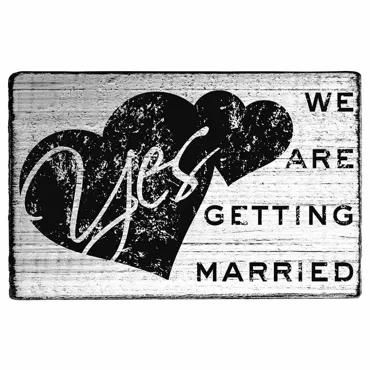 Colop We Are Getting Married Vintage Rubber Stamps